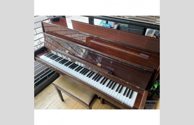 Used Gilmahn Modern Polished Mahogany Upright Piano All Inclusive Package - Image 1